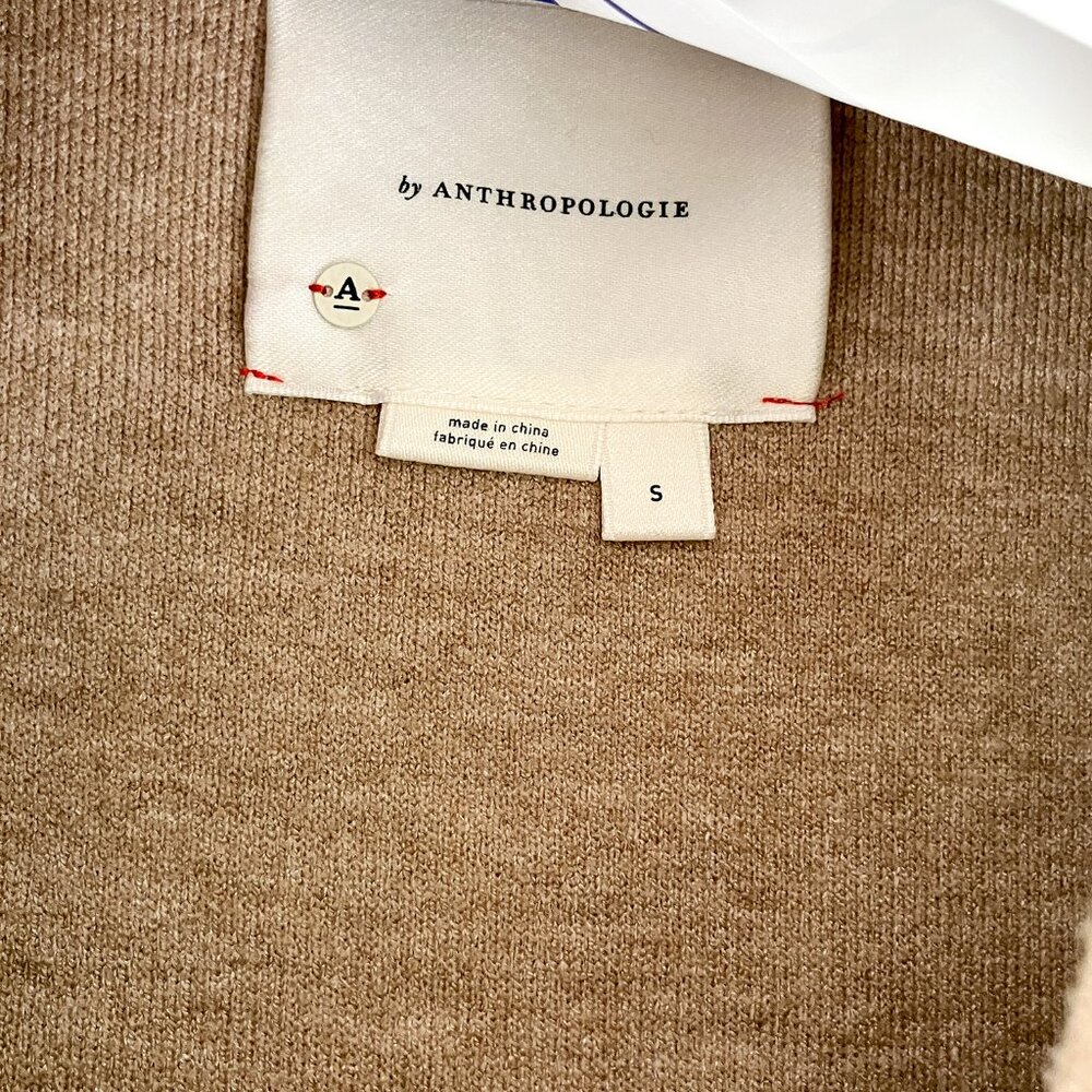 Anthropologie Knit Sweater Blazer, Small, Beige - Picture 3 of 6